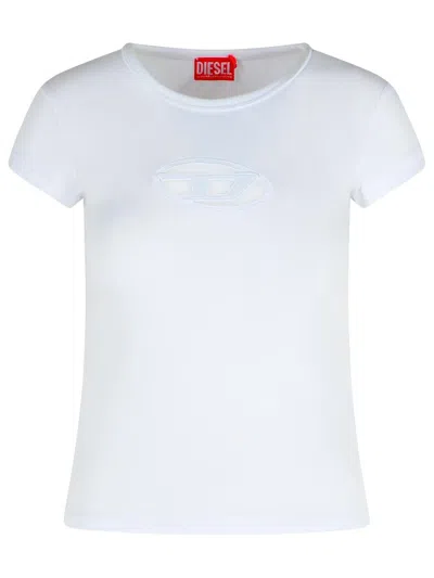 Diesel Angie T-shirt With Peekaboo Logo In White