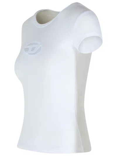 Diesel Angie T-shirt With Peekaboo Logo In White
