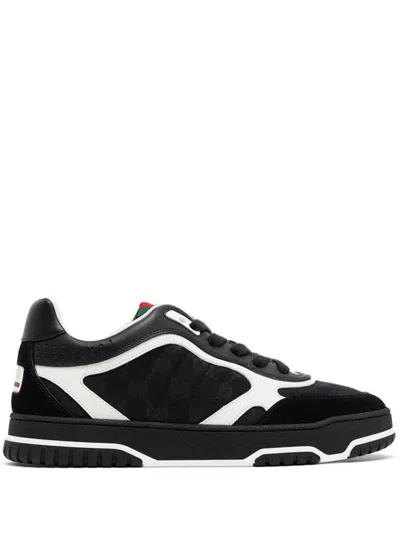 Gucci Re-web Sneakers In Black