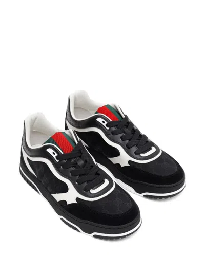 Gucci Re-web Sneakers In Black
