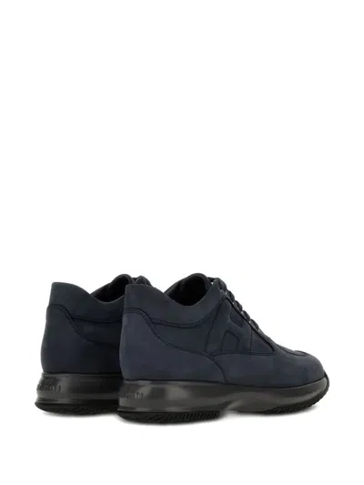 Hogan Hyperactive Low-top Sneakers Rubber Sole In Blue