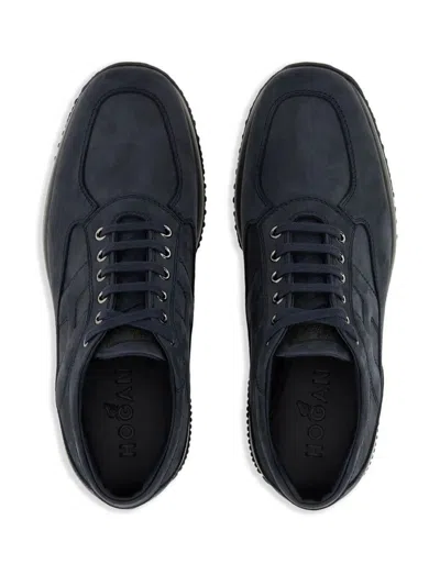 Hogan Hyperactive Low-top Sneakers Rubber Sole In Blue