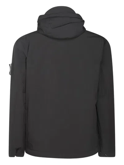 Stone Island Soft Shell Padded Jacket With Waterproof And Windproof Membrane In Black