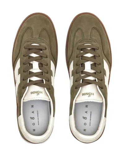 Hogan Round Toe Suede Low Top Sneakers