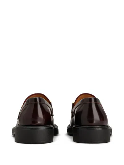Tod's Leather Loafers With Metal Bar Shoes
