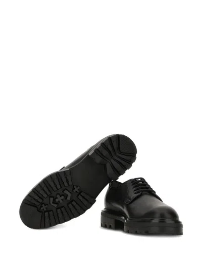 Hogan Chunky Sole Round Toe Derby Shoes In Black