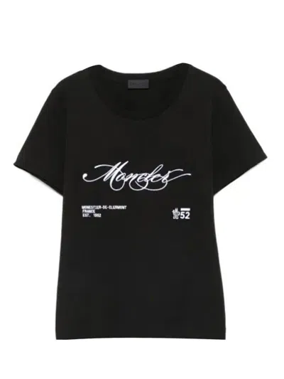 Moncler Logo T-shirt Clothing In Black
