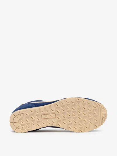 Autry Suede And Leather High Top Sneakers In Blue