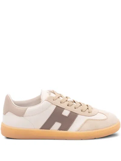 Hogan Cool White Leather Sneakers In Multi