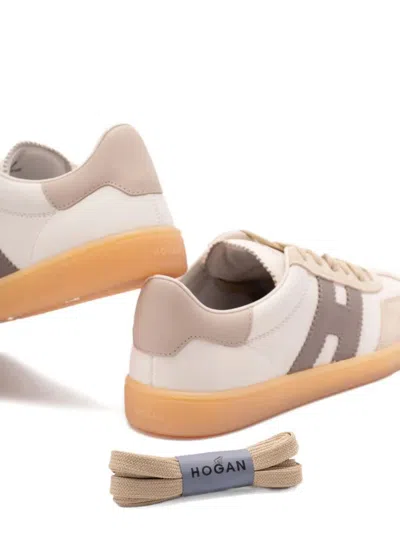 Hogan Cool White Leather Sneakers In Multi