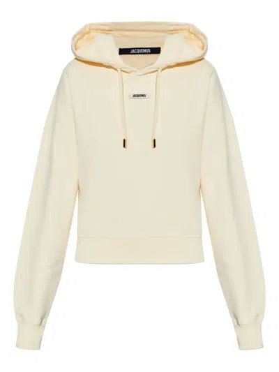 Jacquemus Le Hoodie Gros Grain Clothing In Neutral