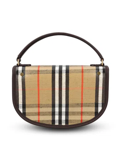 Burberry Mini Handbag With Check Pattern And Top Handle In Multi