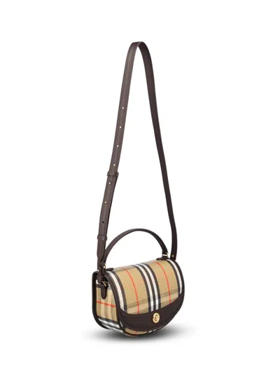 Burberry Mini Handbag With Check Pattern And Top Handle In Multi