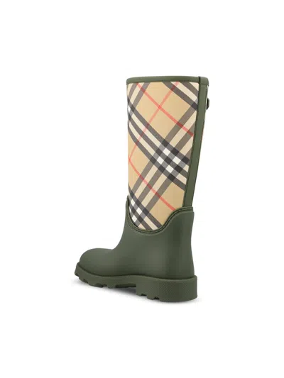 Burberry Women Rainboots With Traditional Check Insert