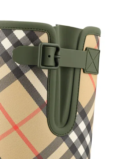 Burberry Women Rainboots With Traditional Check Insert