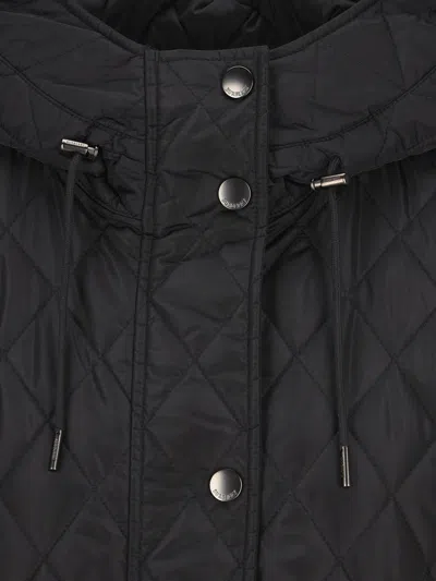 Burberry Quilted Nylon Cropped Jacket In Black