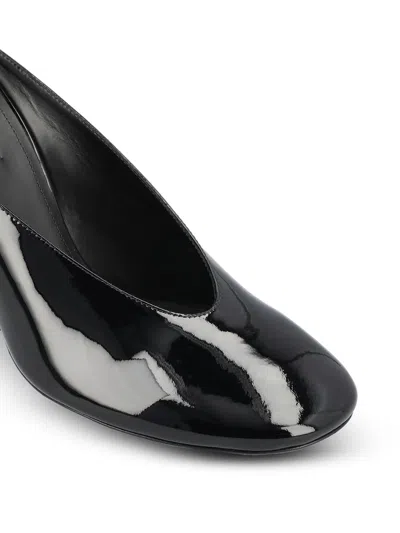 Givenchy Sculpted Heeled Mules In Patent Leather In Black