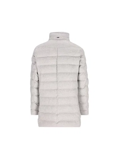 Herno Quilted Down Coat In White
