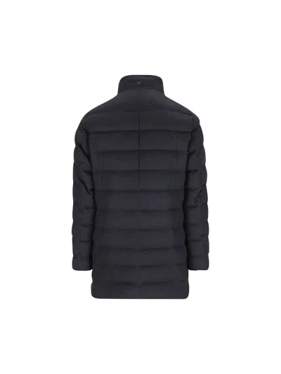 Herno Quilted Padded Jacket In Silver