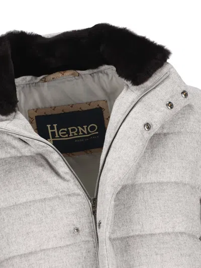 Herno Quilted Down Coat In White