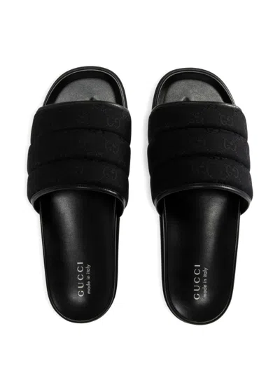 Gucci Gg Slides In Black