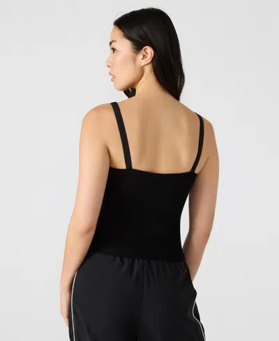 Steve Madden Luana Ruched Detail Top In Black