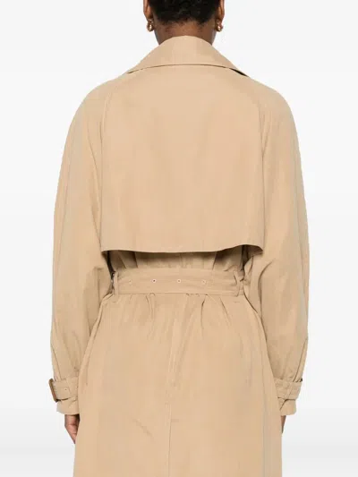 Isabel Marant Elea Double-breasted Flowing Trench Coat In Neutral