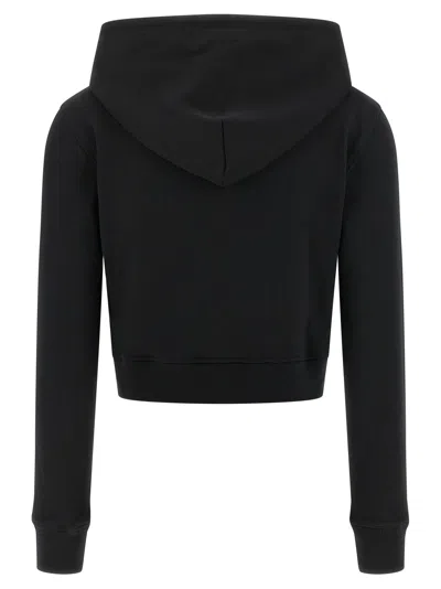 Diesel F-slimmy-hd Cropped Sweatshirt In Black