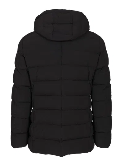 Moorer Double-breasted Hooded Quilted Down Jacket