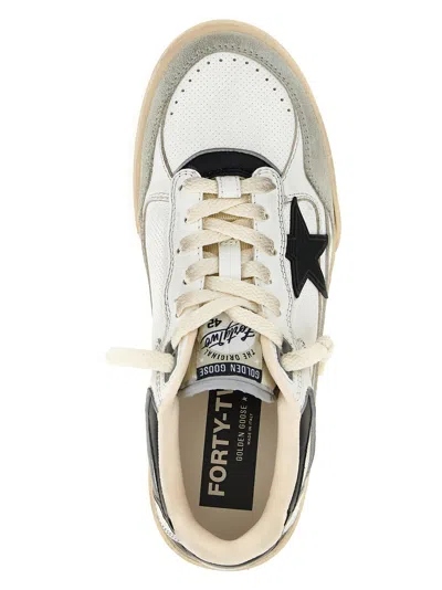 Golden Goose Forty2 Leather Sneakers With Black Star And Heel Tab