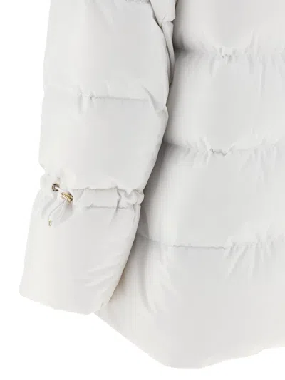 Moorer Puffer Jacket With Elegant Hood And Premium Insulation In White