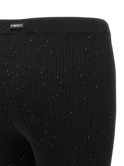 Pinko Black Wool-blend Trousers In Black