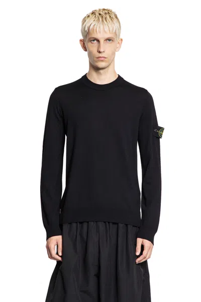 Stone Island Cotton Sweatshirt In Black