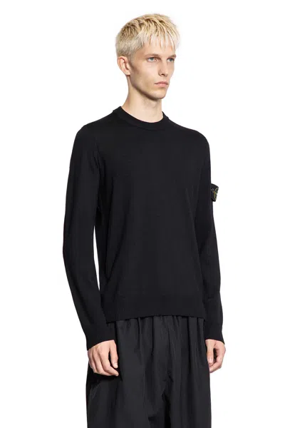 Stone Island Cotton Sweatshirt In Black