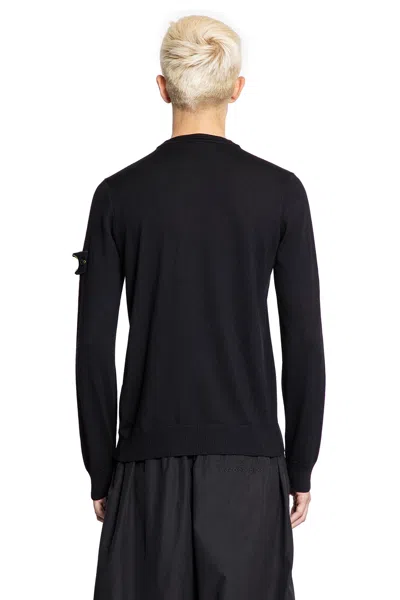 Stone Island Cotton Sweatshirt In Black