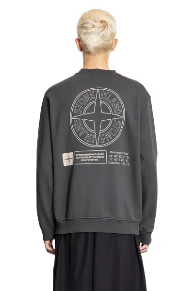 Stone Island Sweatshirt With Industrial Flow Print