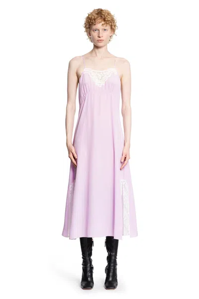 Chloé Lace-trimmed Organic Silk Crepe De Chine Maxi Dress