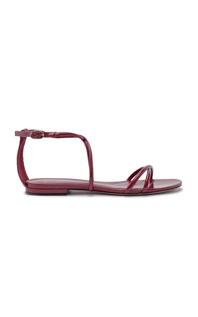 Alexandre Birman Lory Patent Leather Sandals In Red