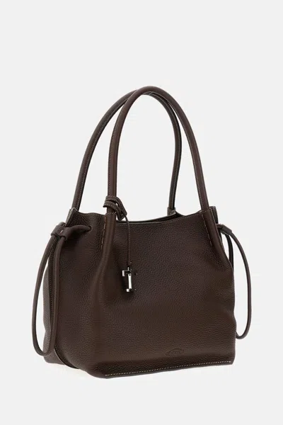 Tod's Buz Sacca Media Handbags Brown In Brown