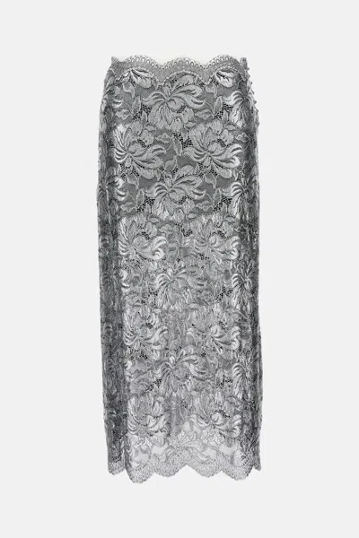 Rabanne Metallic Lace Maxi Skirt