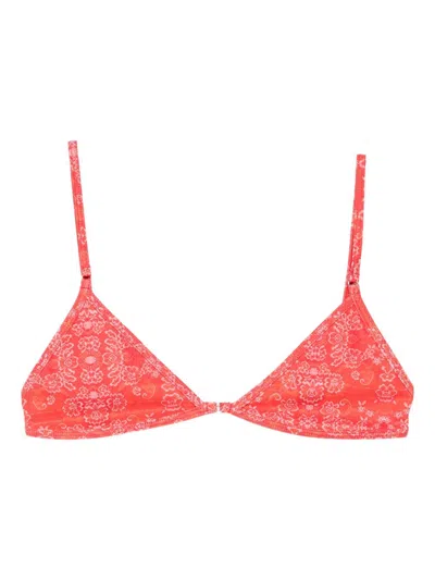 Roberta Einer Floral-print Triangle Bikini Top