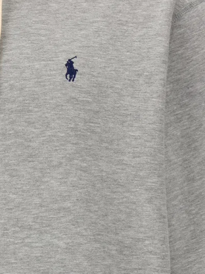 Polo Ralph Lauren Classic Pullover Hoodie With Drawstring In Gray