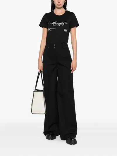 Moncler Logo T-shirt Clothing In Black