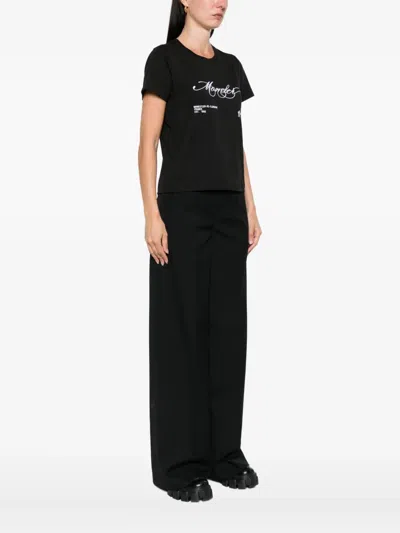 Moncler Logo T-shirt Clothing In Black