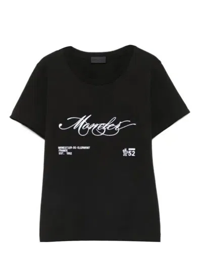 Moncler Logo T-shirt Clothing In Black