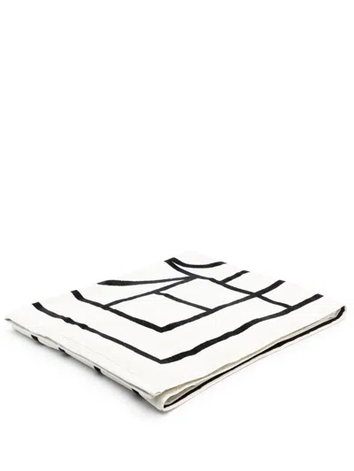 Totême Graphic Monogram Beach Towel With Soft Texture