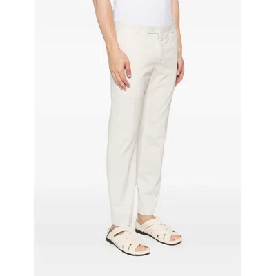 Pt Torino Beige Tailored Trousers With Hidden Closure