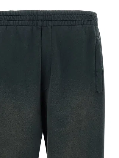 Golden Goose Black Niccol Joggers In Green
