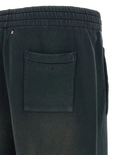 Golden Goose Black Niccol Joggers In Green