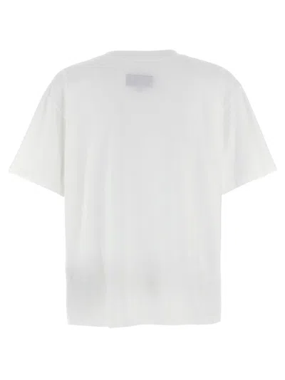 Mm6 Maison Margiela Cotton Crew-neck T-shirt With Numeric Signature Patch In White